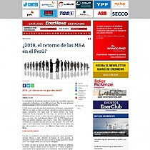 2018, el retorno de las M&A en Per?
